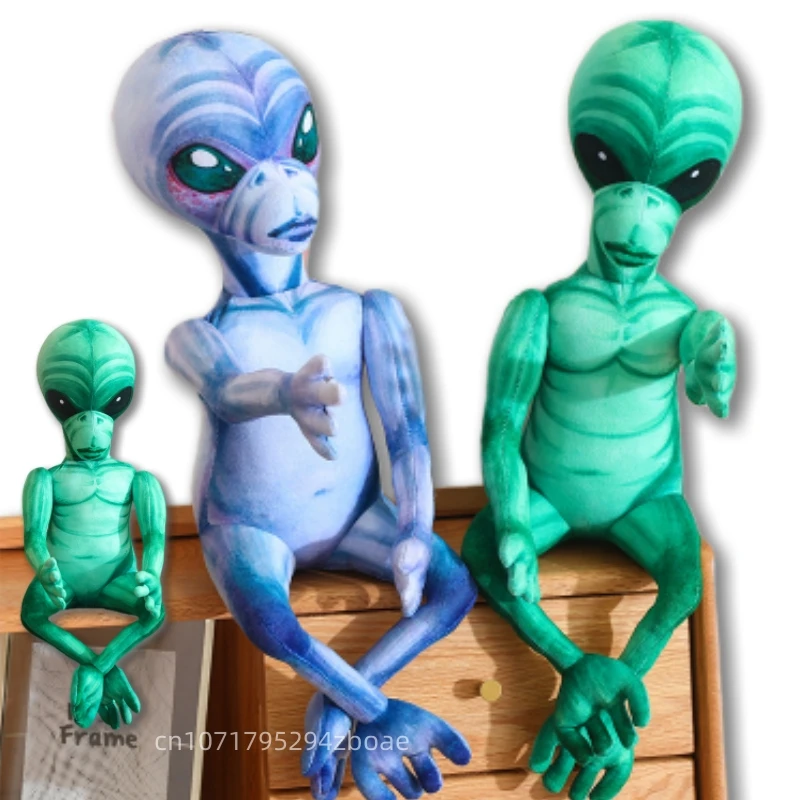 50/80/100CM Green Blue Alien Plush Toy Dolls Cute Animal Stuffed Soft Toy Birthday Christmas Gift For Boys And Girls