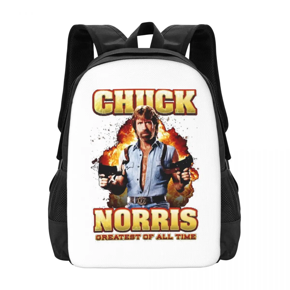 Chuck Norris Greatest Of All Time Essential Rucksack, heißer Verkauf, Tagesrucksack, Büchertasche, Schultasche, Umhängetaschen für Männer und Frauen