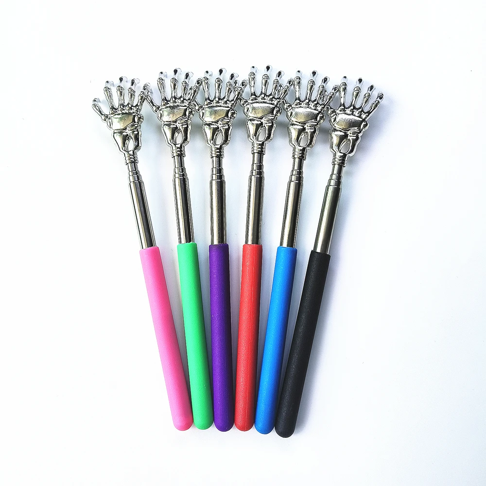 الفولاذ المقاوم للصدأ الظهر هرش تلسكوبي خدش مدلك قابلة للتمديد حكة منتجات صحية سعيدة Hackle الحرف اليدوية الحيوانات الأليفة