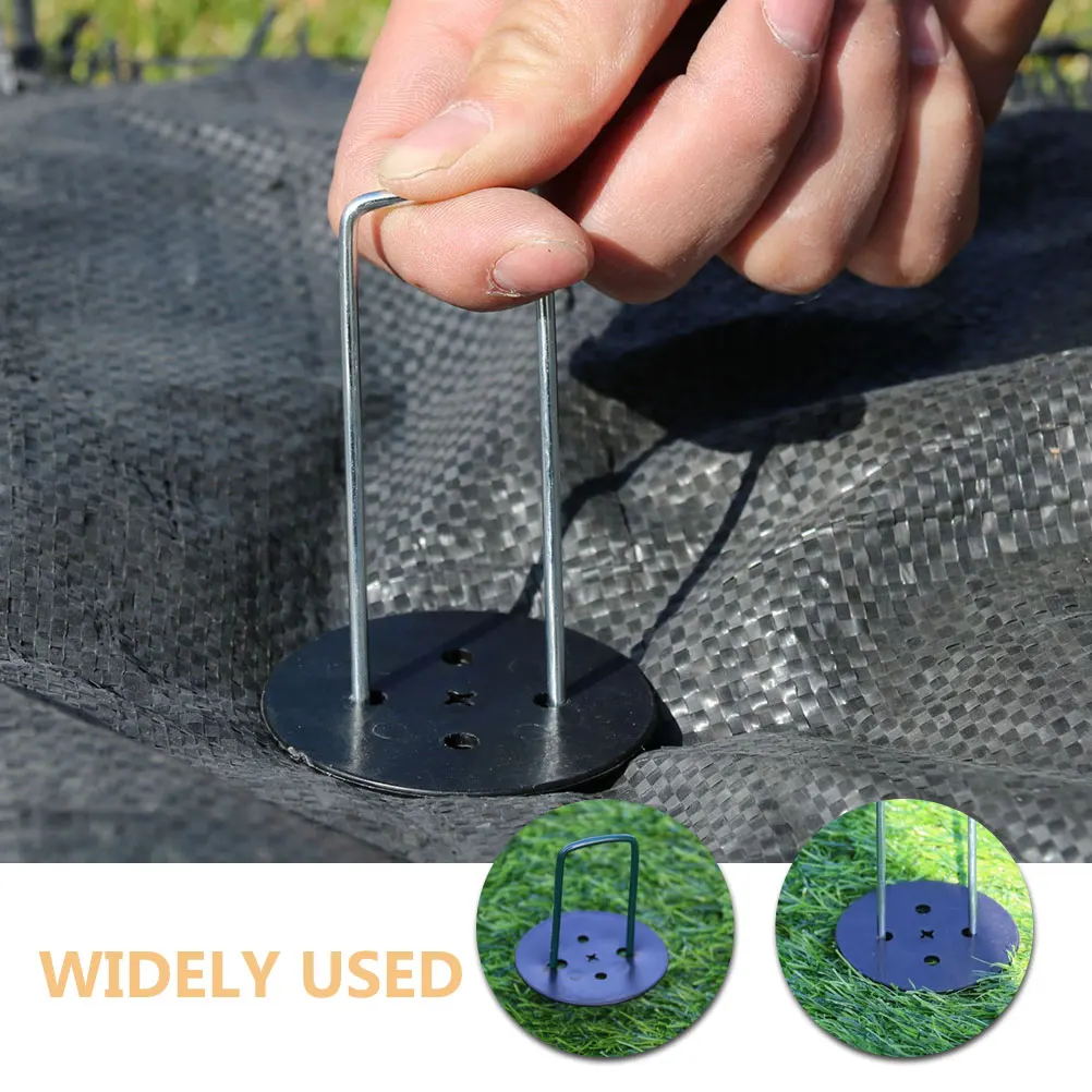 

30 Pcs Nail Gaskets Black Plastic Grass Pad Ground Stakes Ground Stake Gasket Gardening Yard Fences