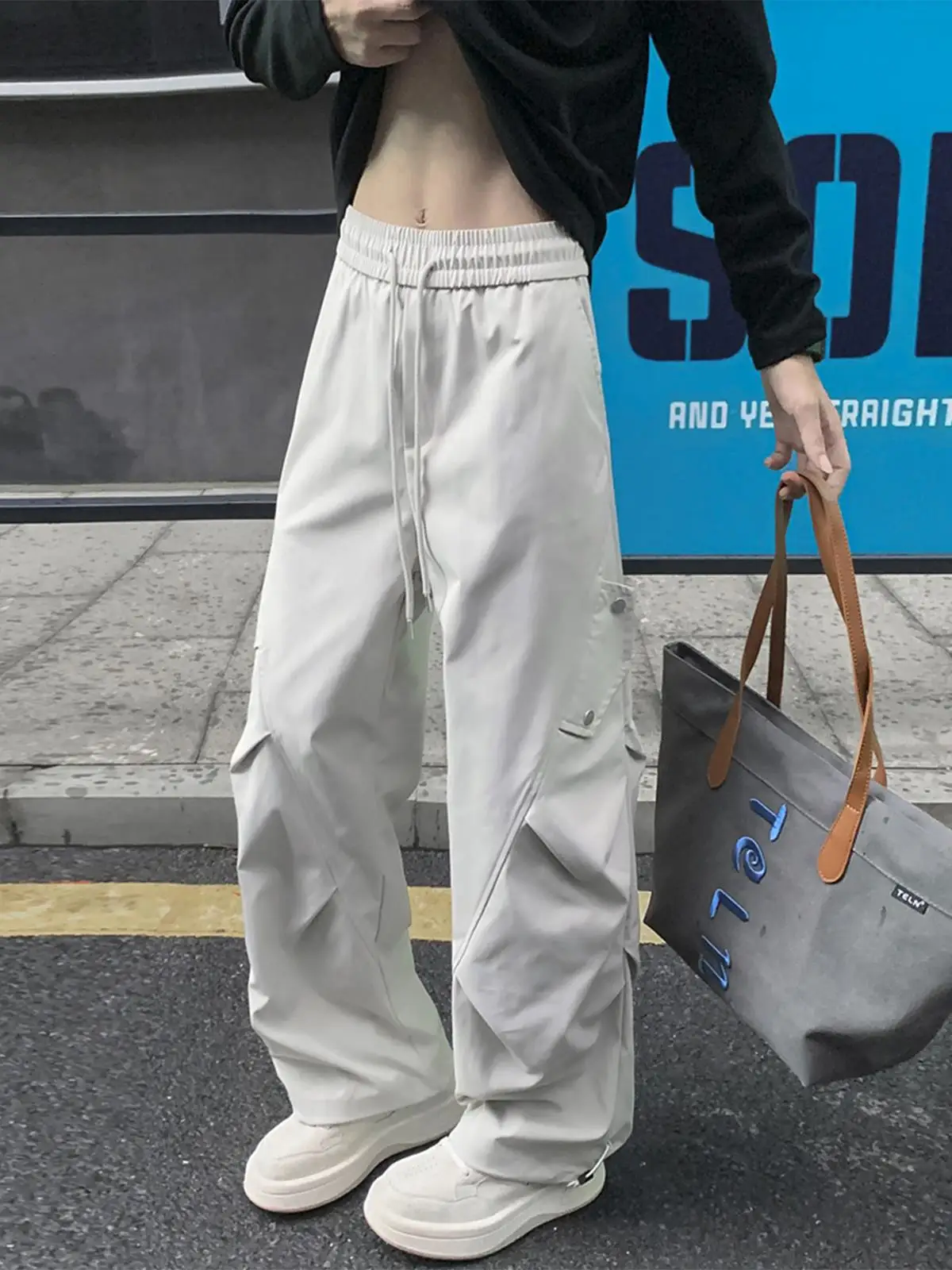 

American Style Paratrooper Casual Pants Men's Autumn 2025 Trendy Brand Pleated Design Versatile Sporty Windbreaker Trousers