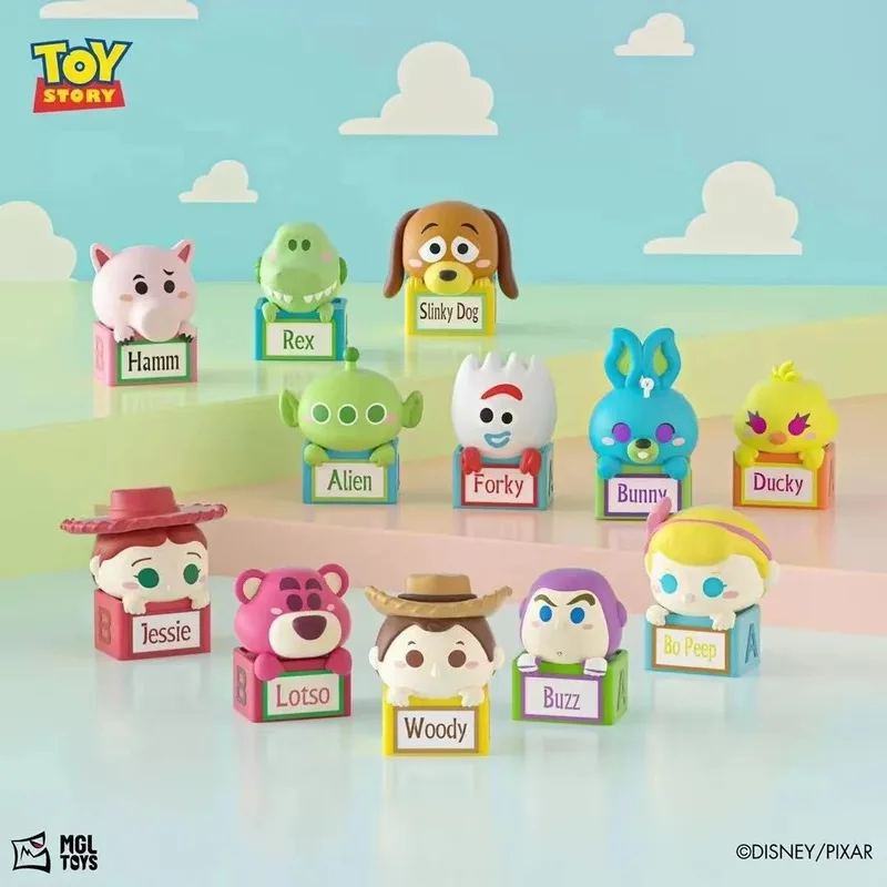 New Genuine Disney Toy Story Mini Bean Blind Box Trendy Play Cute Grain Cartoon Desktop Ornament Surprise Box Gift