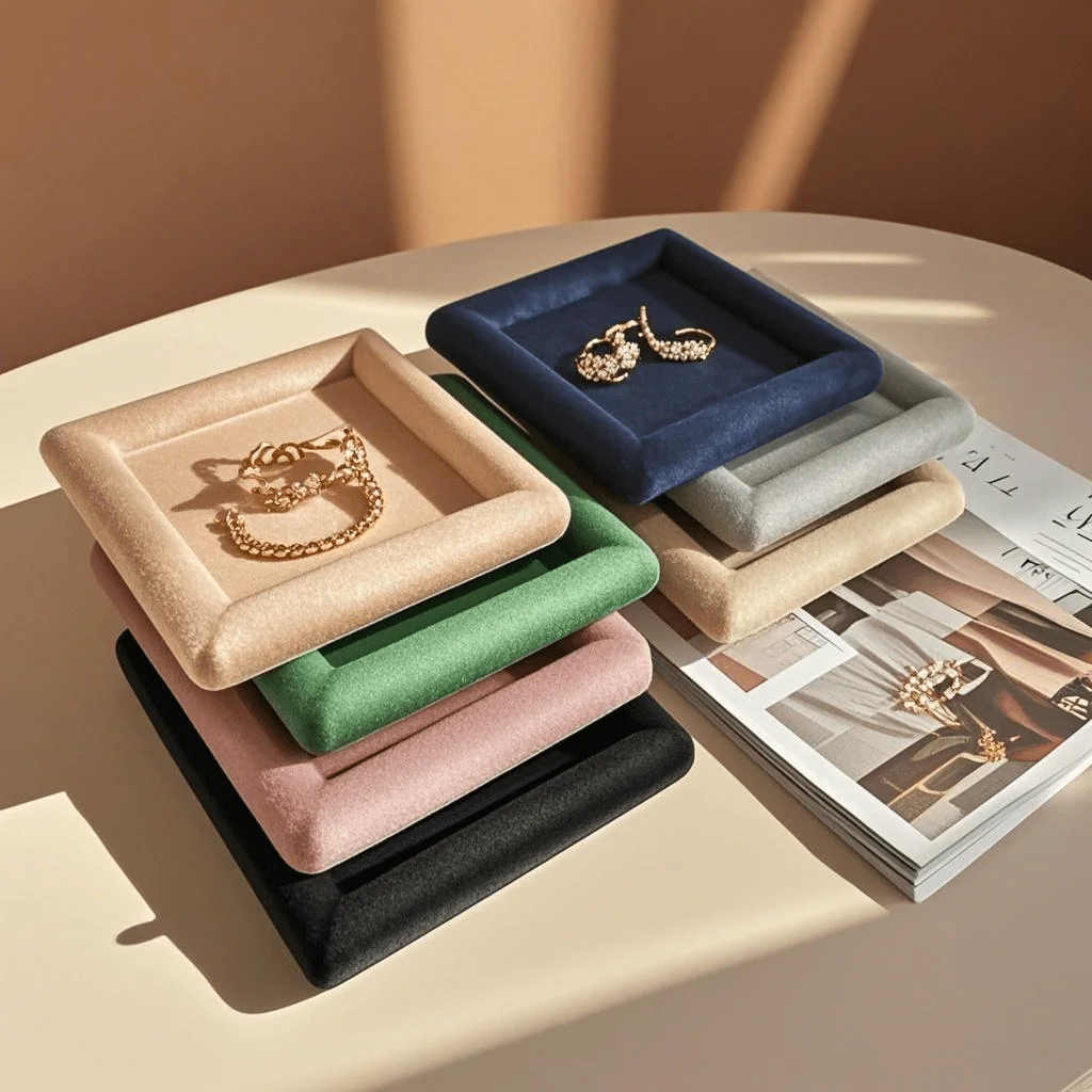 Jewelry Display Tray, High-Grade Storage Box For Rings, Necklaces & Watches - For Jewelry Stores & Home Display