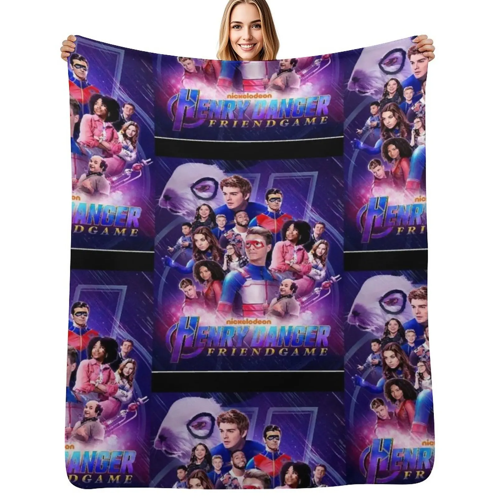 Captain Henry and Kid Danger Throw Blanket Faux Fur Soft Warm Blanket for Bed