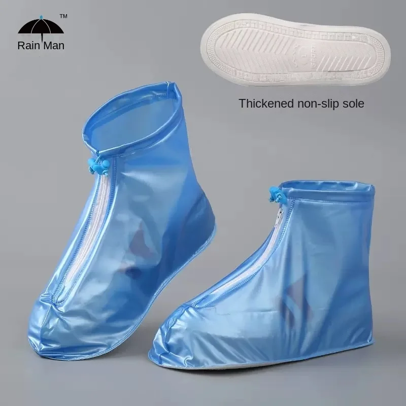 Nuovo copriscarpe antipioggia con strato impermeabile antipioggia copriscarpe spesso antiscivolo resistente all\'usura uomo donna copriscarpe