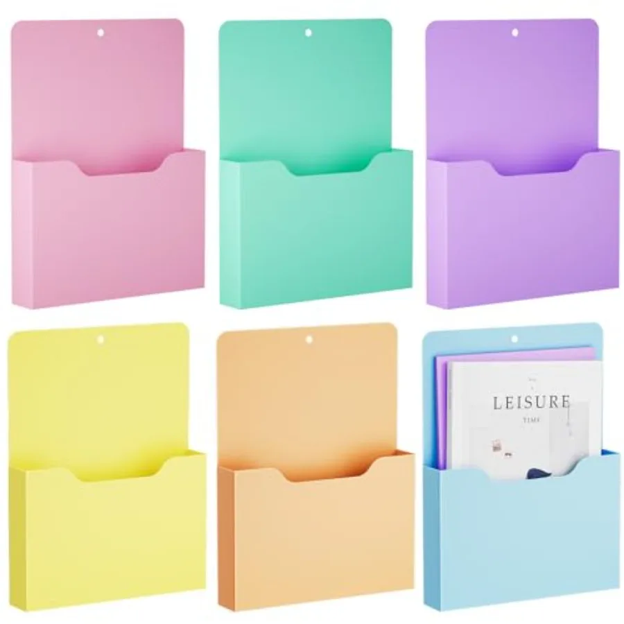 

Magnetic File Holder - Magnetic Paper Holder, Pocket Organizer Office Supplies Storage Mail Organizer for Notebooks, Planners,