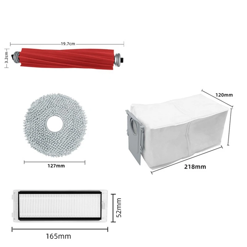 Accesorios de repuesto para robot aspirador Roborock Q Revo, kits de repuesto de accesorios Q Revo