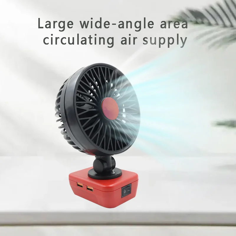 Imagem -04 - Ventilador Elétrico Portátil para o Telefone Móvel Banco de Potência Carga Rápida Polegadas Usb Milwaukee M18 18v Dewalt 20v 60v Li-ion Battery