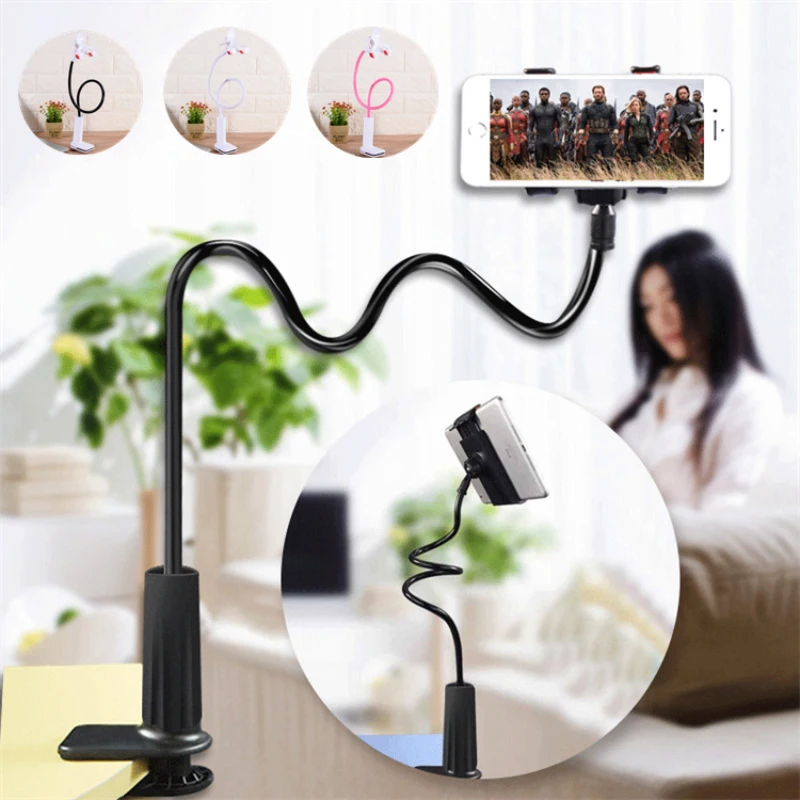 

360° Flexible Lazy Holder Universal Mobile Phone Holder Adjustable Clip Home Bed Desktop Mount Bracket Cell Smart Phone Stand