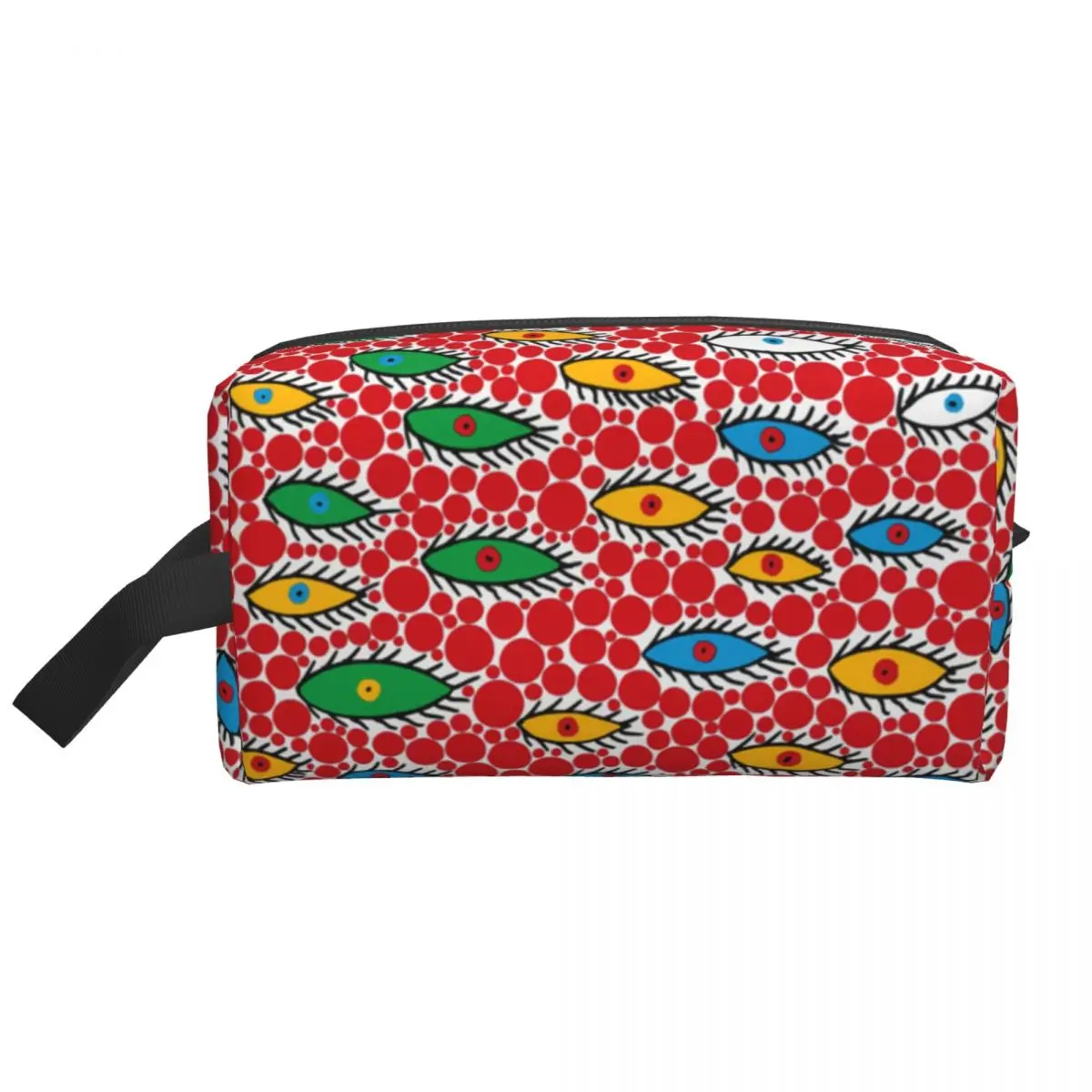 Custom Travel Yayoi Kusama Abstract Art Toiletry Bag Portable Cosmetic Makeup Organizer for Women Beauty Storage Dopp Kit Case