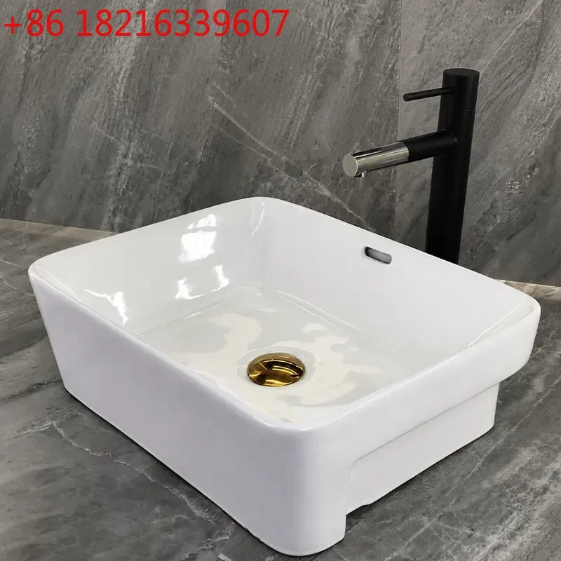YAONordic Ceramic Integrated Table Basin with Faucet Single Bathroom Washbasin for Home Hotel Wholesale
