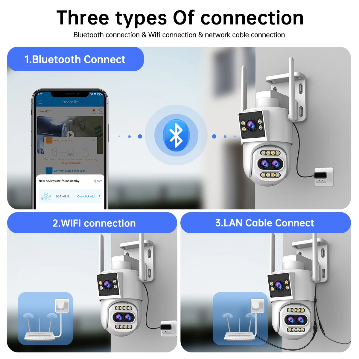 JOOAN 5K Wifi IP-Kamera für den Außenbereich, Dual-Bildschirm, 10-facher optischer Zoom, Bewegungserkennung, PTZ-Sicherheitskamera, CCTV-Videoüberwachung – Detail 5