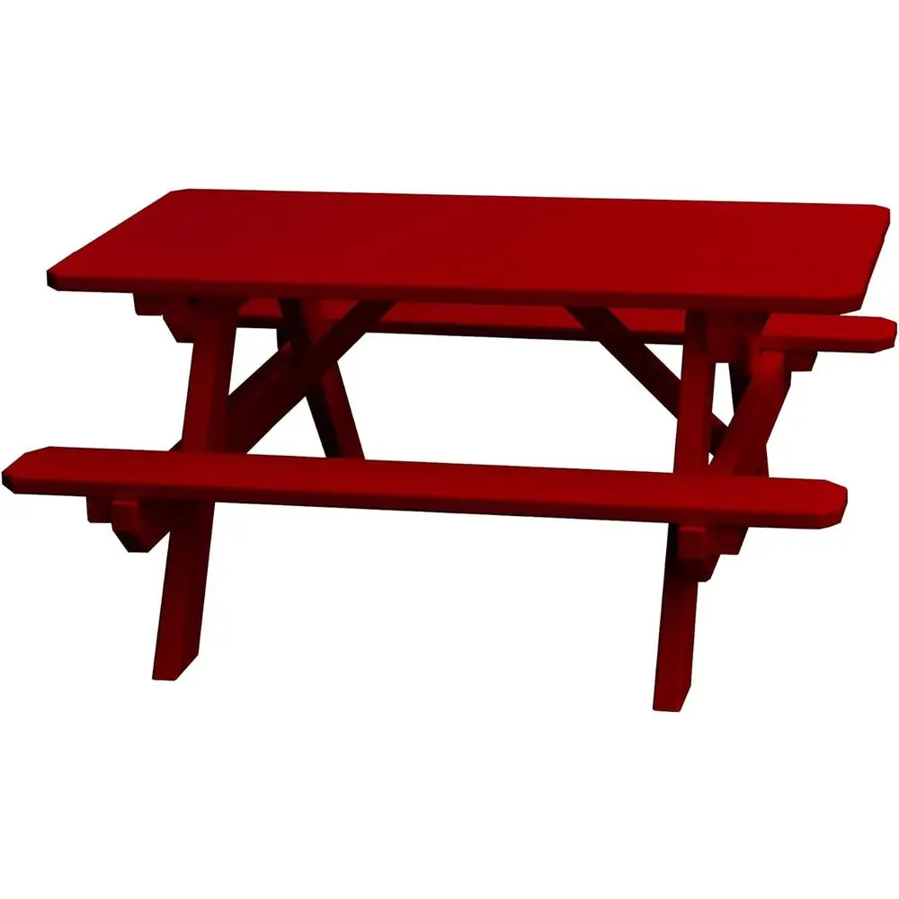 

Red Tractor-Themed Kids' Picnic Table