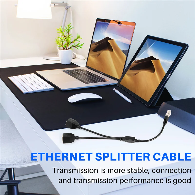 

HJ-RJ45 1 штекер на 2 гнезда Ethernet-разветвитель для Super Cat5, Cat6, Cat7 LAN Ethernet сетевой удлинительный кабель-адаптер