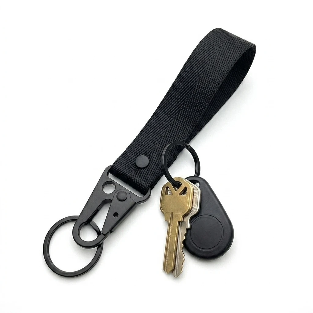 

Manufacturer Direct Sales Color Woven Tape Metal Zipper Head Car Keychain Ring Hanging Rope Luggage High End Hanging Decoration