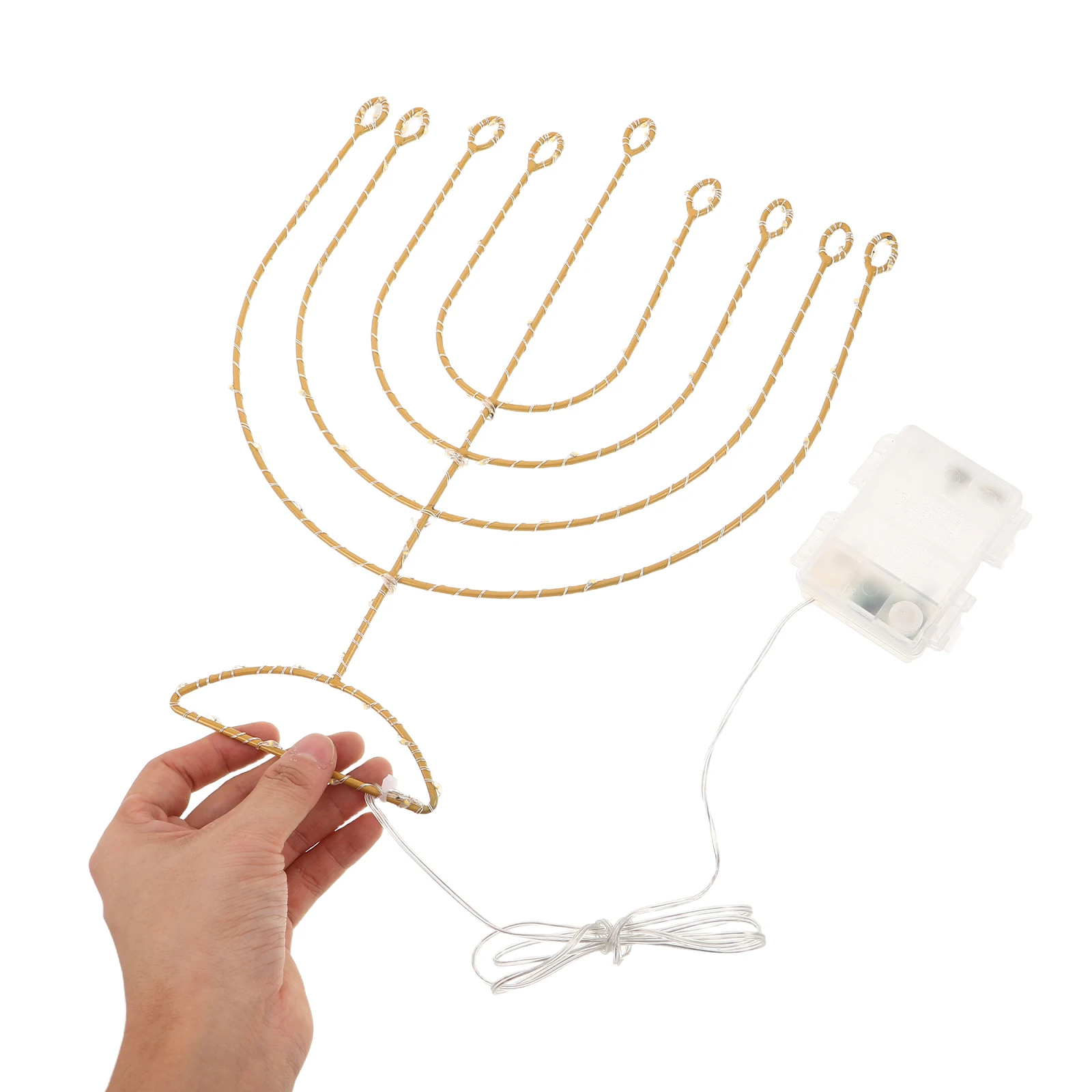 

Hanukkah Menorah Light Remote LED Chanukah Window Silhouette Warm Hanging Lights Outdoor Party Festive Home Decoration