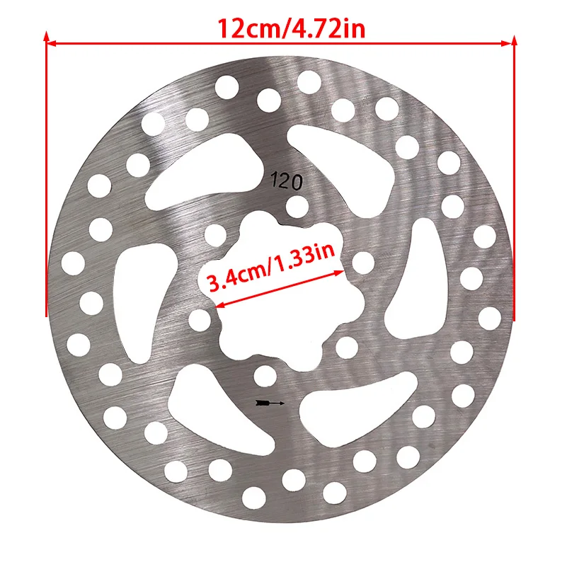 120mm 6 Holes Disc Brake Rotor Universal for VSETT 9 9+ for ZERO 8X 9 Electric Scooter