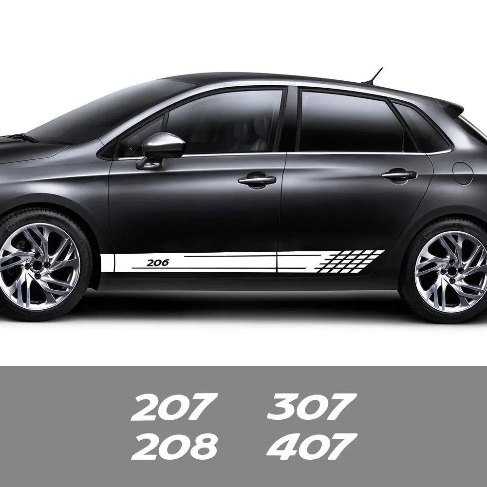 

Декоративные наклейки и Переводные картинки на боковые двери автомобиля для Peugeot 308 206 208 207 3008 RCZ rhter 107 108 306 307 аксессуары для стайлинга
