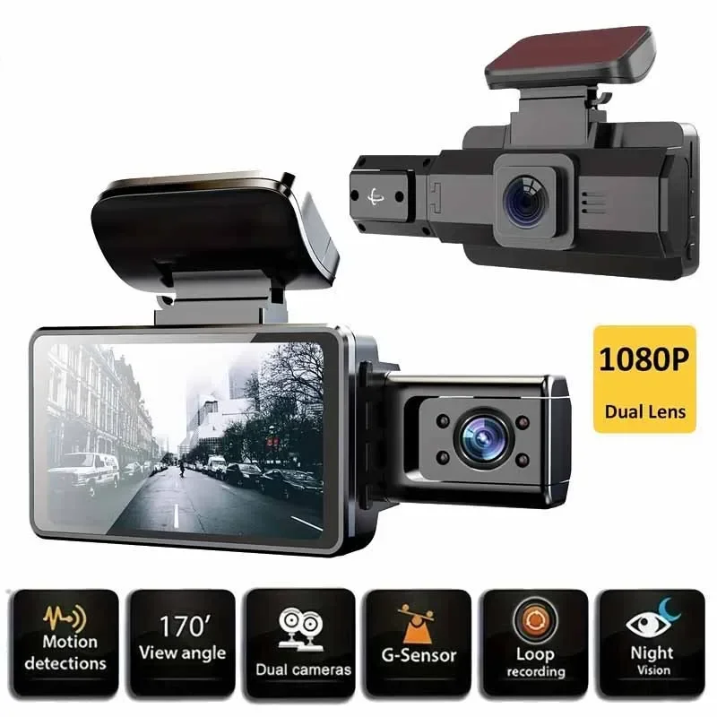 

For Xiaomi Dash Cam Dual Lens 3.16inch Car DVR Dash Camera Front And Inside 1080P Wide Angle Carbin Black Box