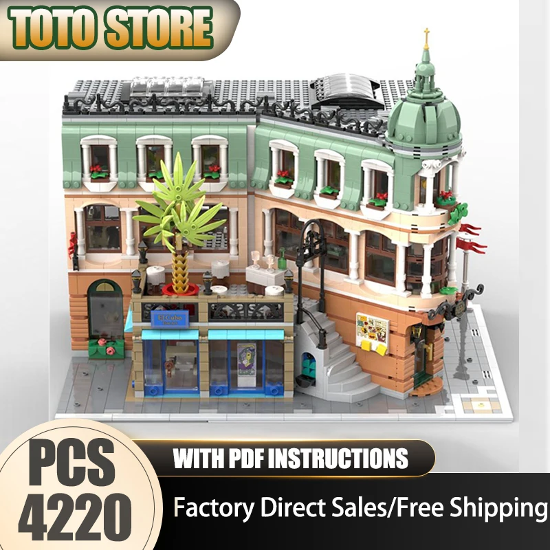 

Moc Building Bricks Famous Hotel Extension Series Technology Modular City Street View Blocks Gifts Christmas Toys DIY Assembly