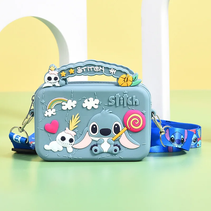 Stitch Disney Silicone Bag Cartoon Anime Figure Stich Shoulder Bag Lilo & Stitch Fashion Kids Girl Accessories Coin Purse Gift