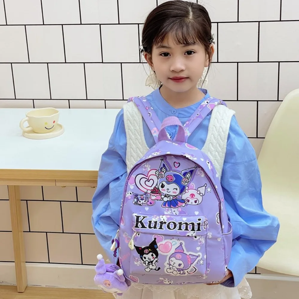 ซานริโอ คุโรมิ เฮลโล คิตตี้ มายเมโลดี้กระเป๋าเป้เด็ก กระเป๋านักเรียนอนุบาล นักเรียนประถม กระเป๋าสะพายไหล่คู่ลายการ์ตูนน่ารัก ทนต่อคราบสกปรก