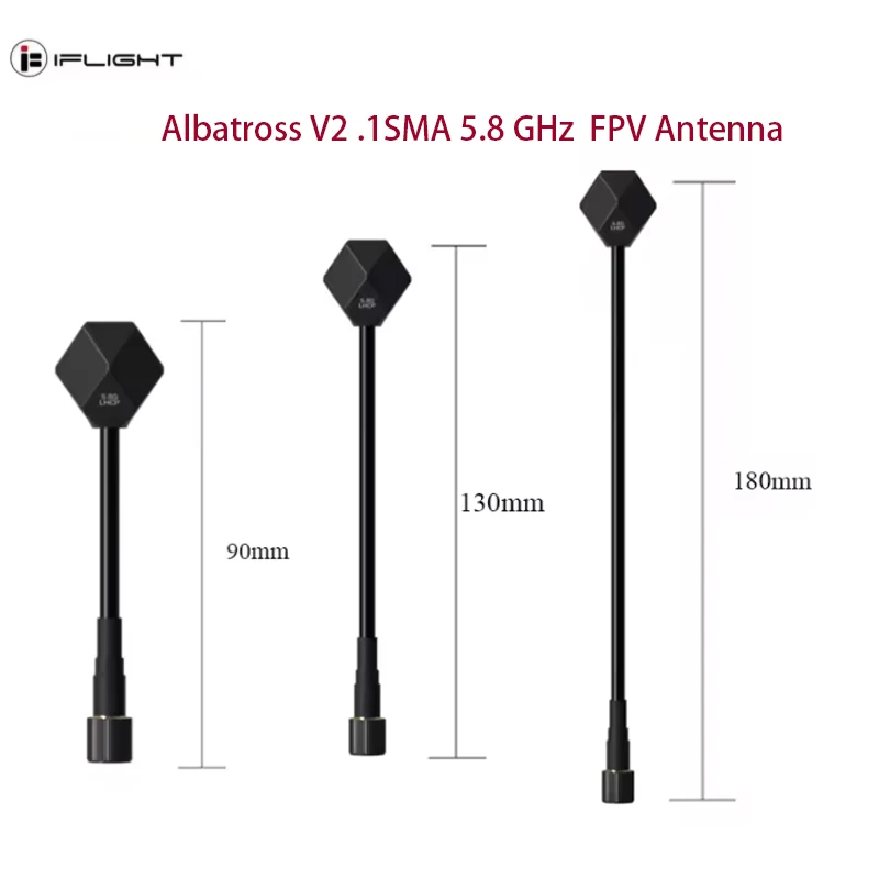 

IFlight Albatross V2 .1 SMA 5,8 ГГц 2,4 дБи Антенна LHCP RP SMA / RHCP SMA90MM/130MM/180MM для FPV Racing Drone Part