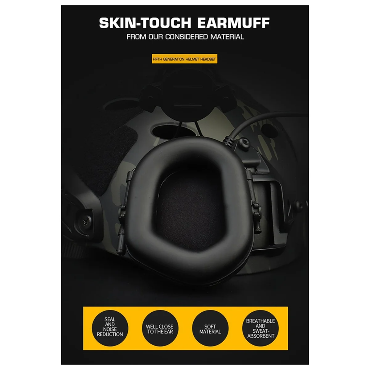 POP-lHeadset Неподборная гарнитура с шумоподавлением для шлема Гарнитура Baofeng Радио PTT Адаптер для мобильных устройств