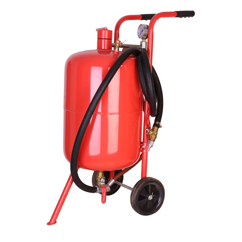 5 gallon removable pressurized straight drum dry sand blasting machine rust and oxidation removal sand blasting machine