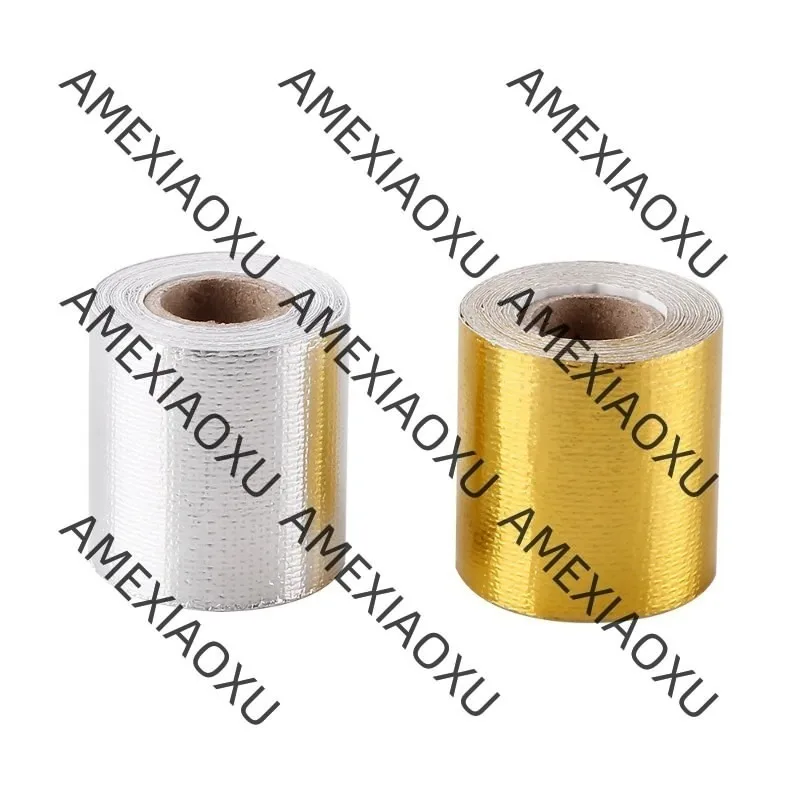 1pcs  2'' /5M Thermal exhaust Tape Air Intake Heat Insulation Wrap Tape Exhaust Heat Wrap Roll Heat Shield Tape