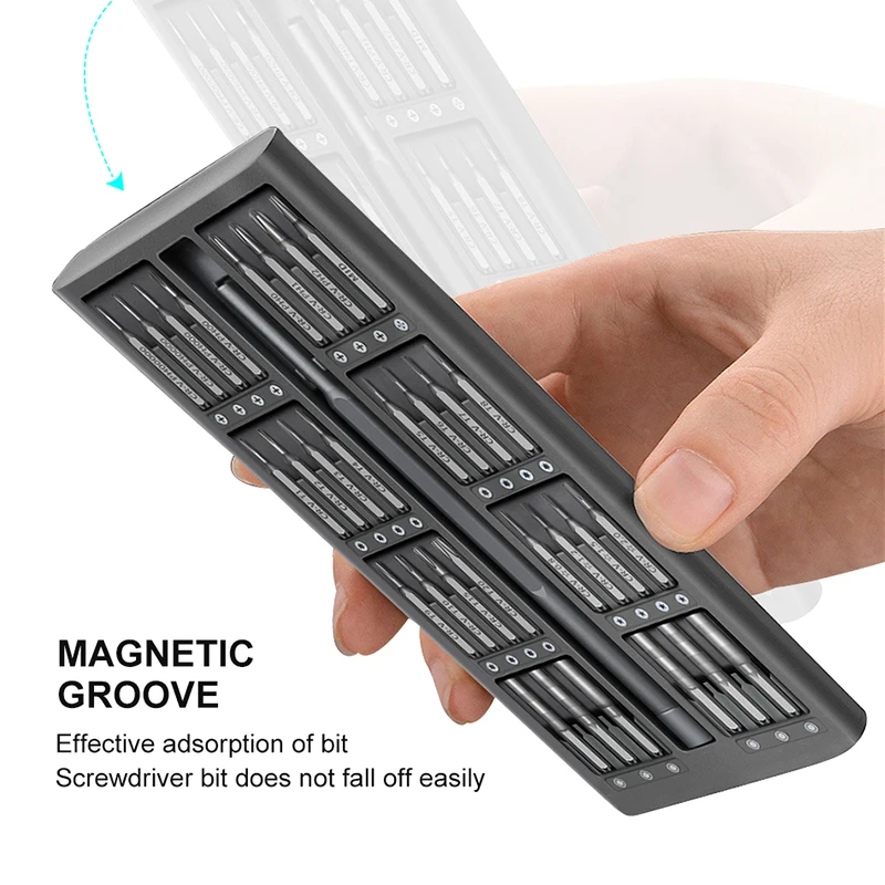 Imagem -03 - Precision Magnetic Screwdriver Grupo Bits de Chave de Fenda Torx Hex Bit Handle Reparo do Telefone Móvel Ferramentas do Kit Screwdrive 63 em 1