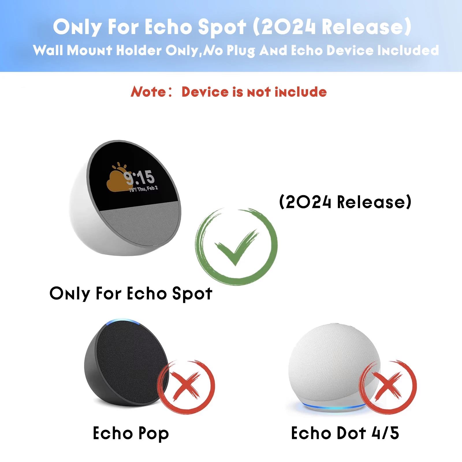 Wall Mount for Echo Dot Gen 5 | Space-Saving Cable Management, Child & Pet-Proof Design