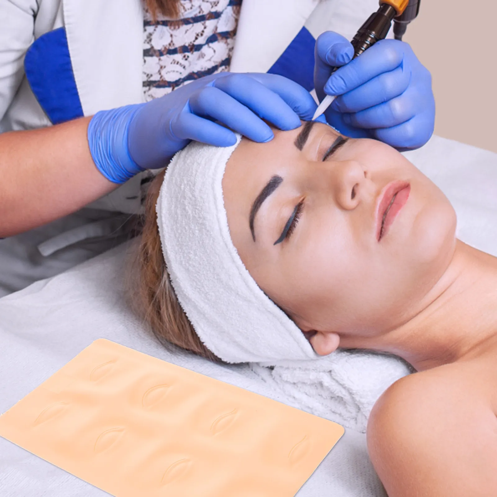 

Силиконовая тренировочная кожа для татуажа бровей, имитирующая натуральную кожу, для 3D-татуажа бровей и микроблейдинга.