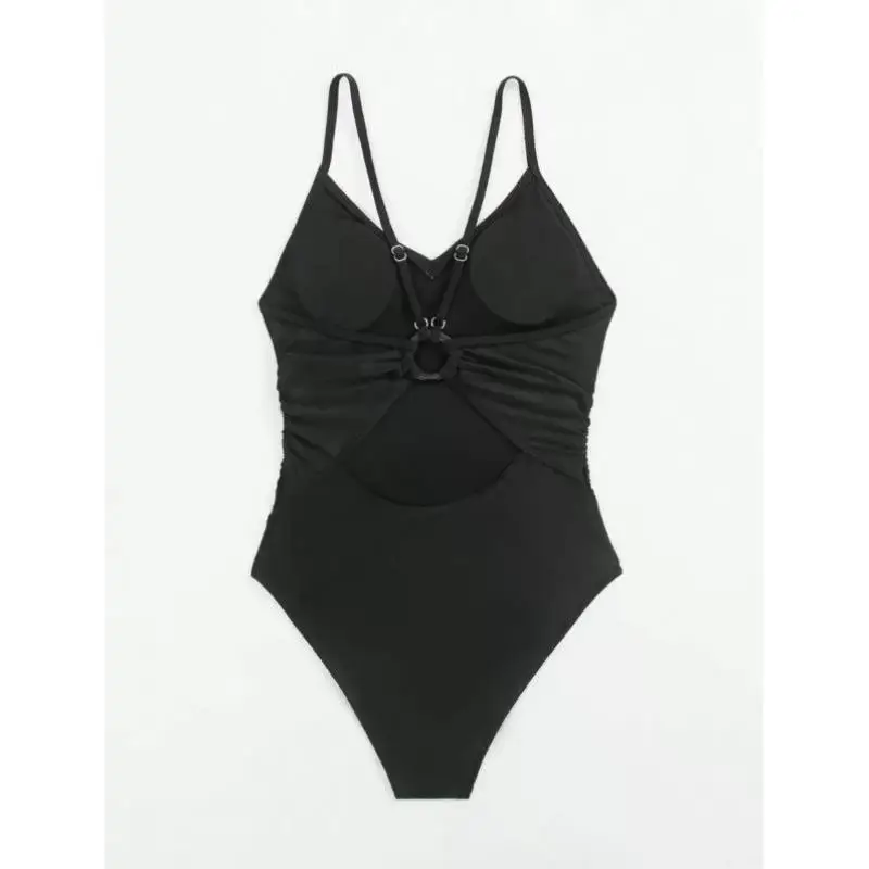 ニュージェイ59877クロスボーダーサマービーチホロウアウトリングブルワンピース水着メンズカジュアルスポーツスーツセブンスヴェロング