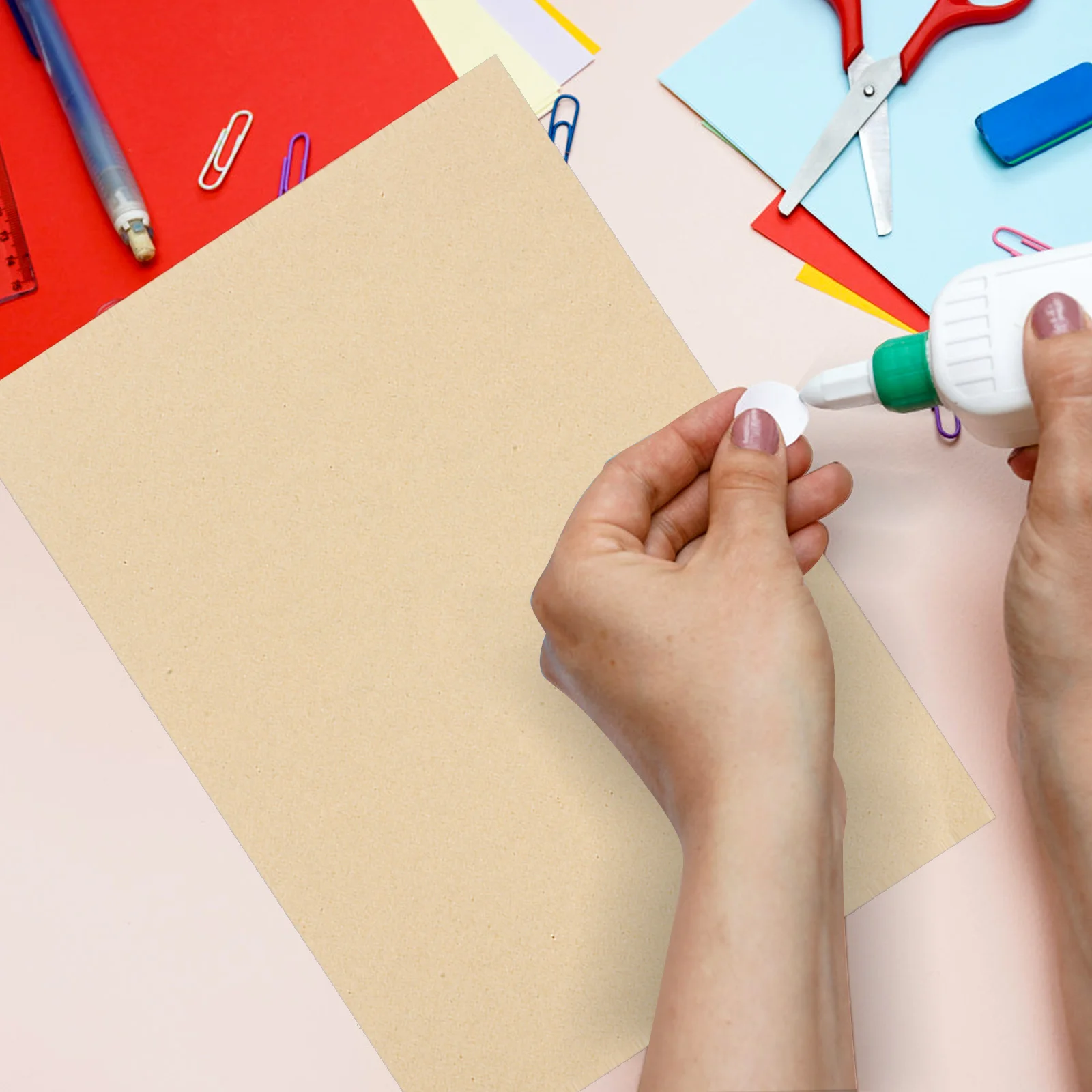 1 حزمة اليدوية كرافت ورقة سميكة البطاقات A4 حجم براون اللوح ورقة لأجهزة الكمبيوتر المحمولة التقويمات DIY بها بنفسك المواد الحرفية #3