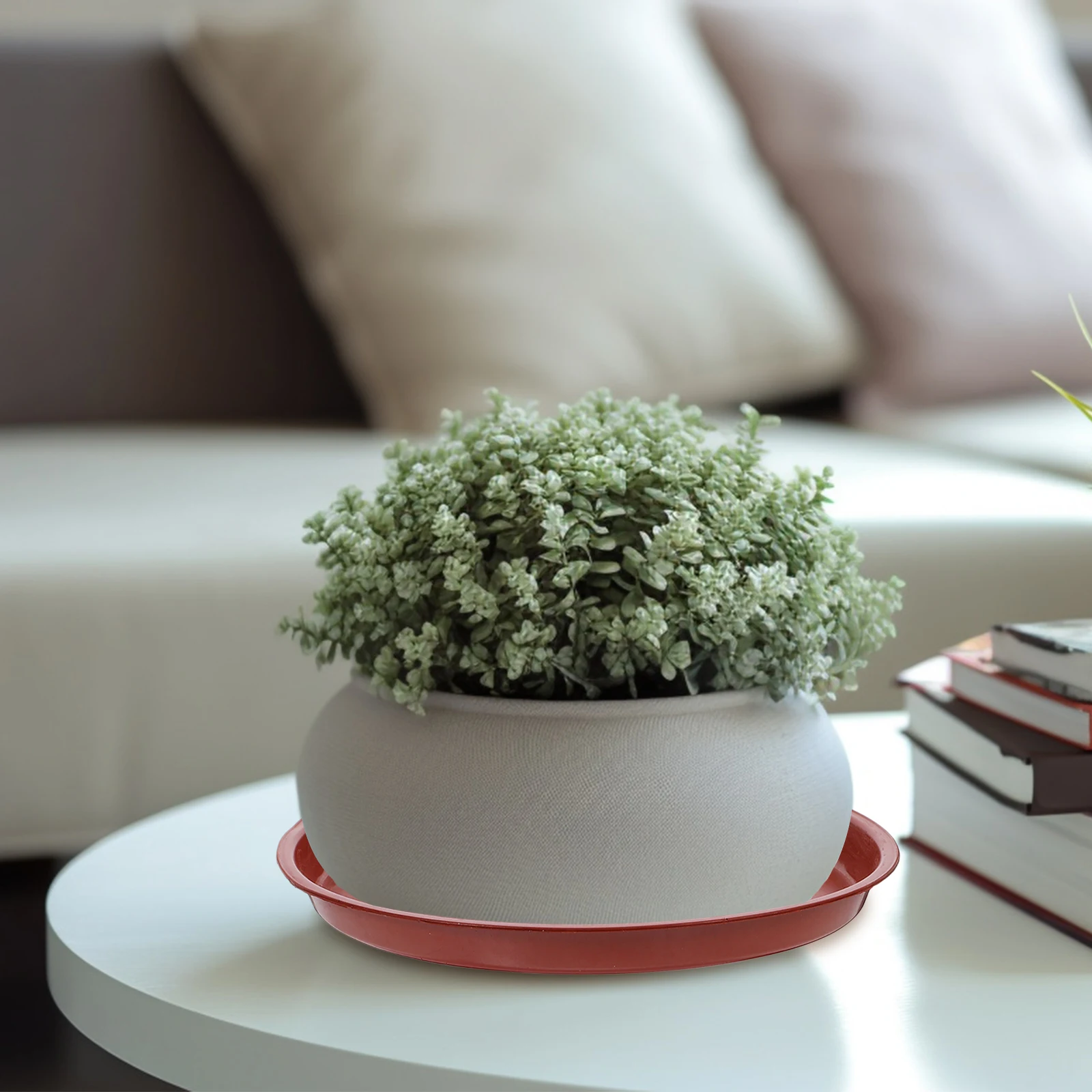 

20 PCS Plastic Planter Tray Indoor Saucers Pot Holder Clay Flowerpot Water Trays for Plants Pad Drainage Plate