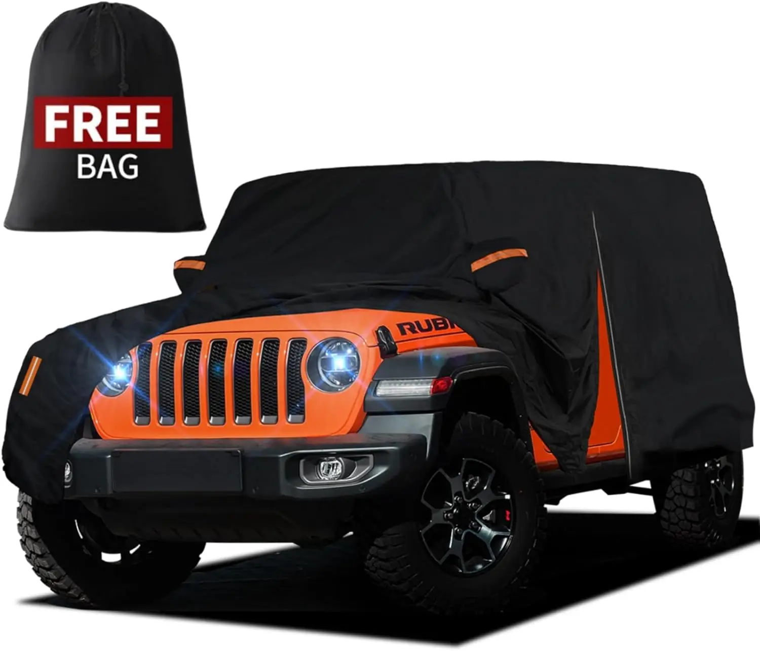 

Waterproof Car Cover for Jeep Wrangler 2 Door 1987-2025, All-Weather Protection with Zipper