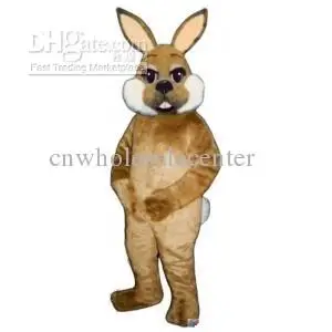 Costume de mascotte de dessin animé de paupières de lapin brun mignon pour adultes, robe en peluche, Halloween, Noël, mousse, offre spéciale, nouveau