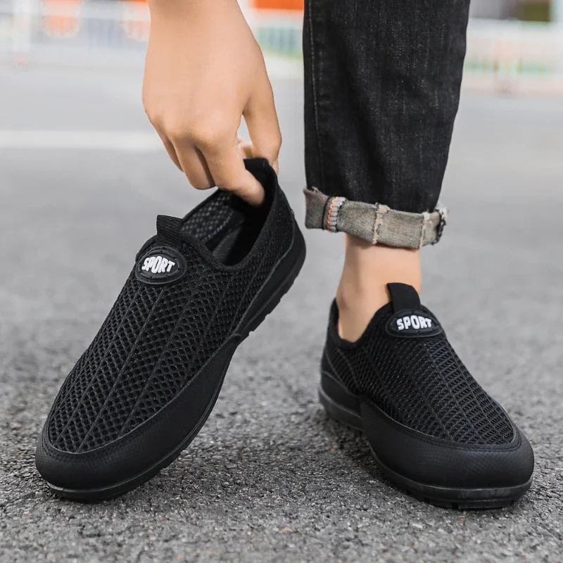 Mesh Freizeit schuhe für Herren Mode bequeme Herren Sneakers leichte Wanderschuhe mit weichen Sohlen Designer Anti-Rutsch-Herren Slipper