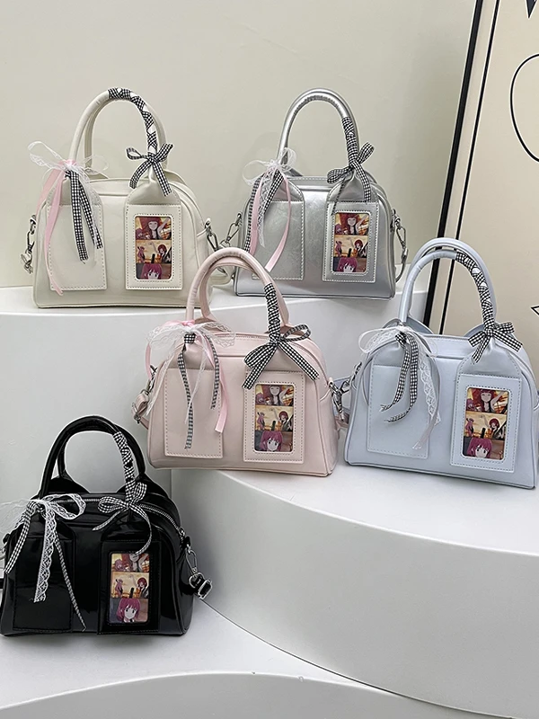 

Korean Sle Pure Color Versatile Small Design New Handheld Boston Bag Women Casual Chic Simple Commute Crossbody Bag