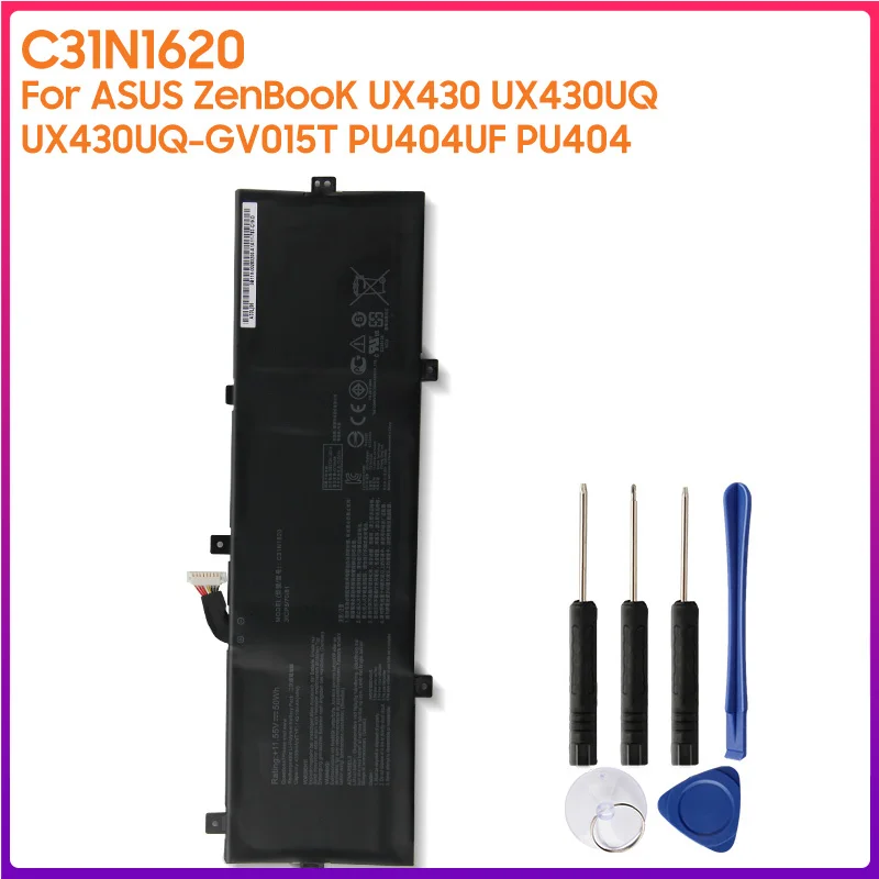 

Original Battery C31N1620 For ASUS ZenBooK UX430 UX430UQ-GV015T PU404UF UX430UQ PU404 Authentic Battery 4355mAh