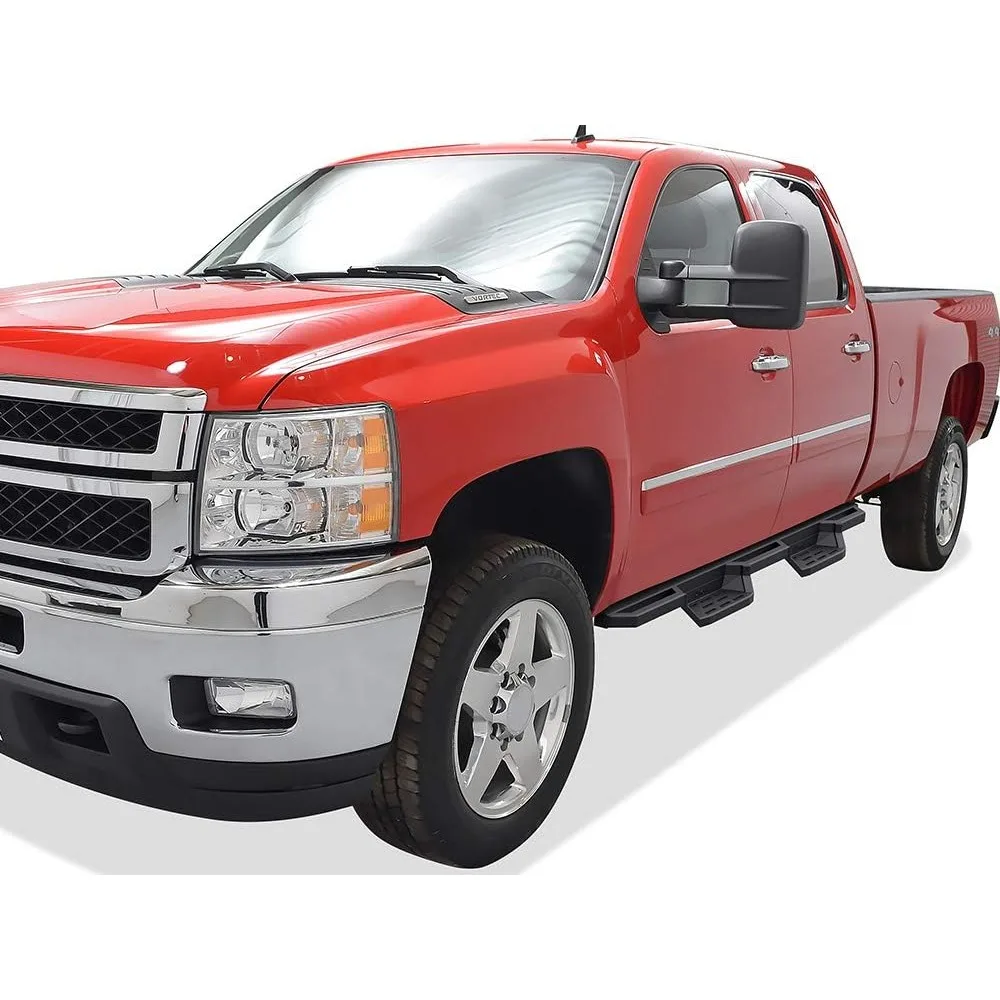 Barre Nerf da 6,5 pollici in acciaio inossidabile 304 Gradini tascabili Protezioni a bilanciere a tubo quadrato compatibili con Chevy Silverado GMC Sierra Crew Cab