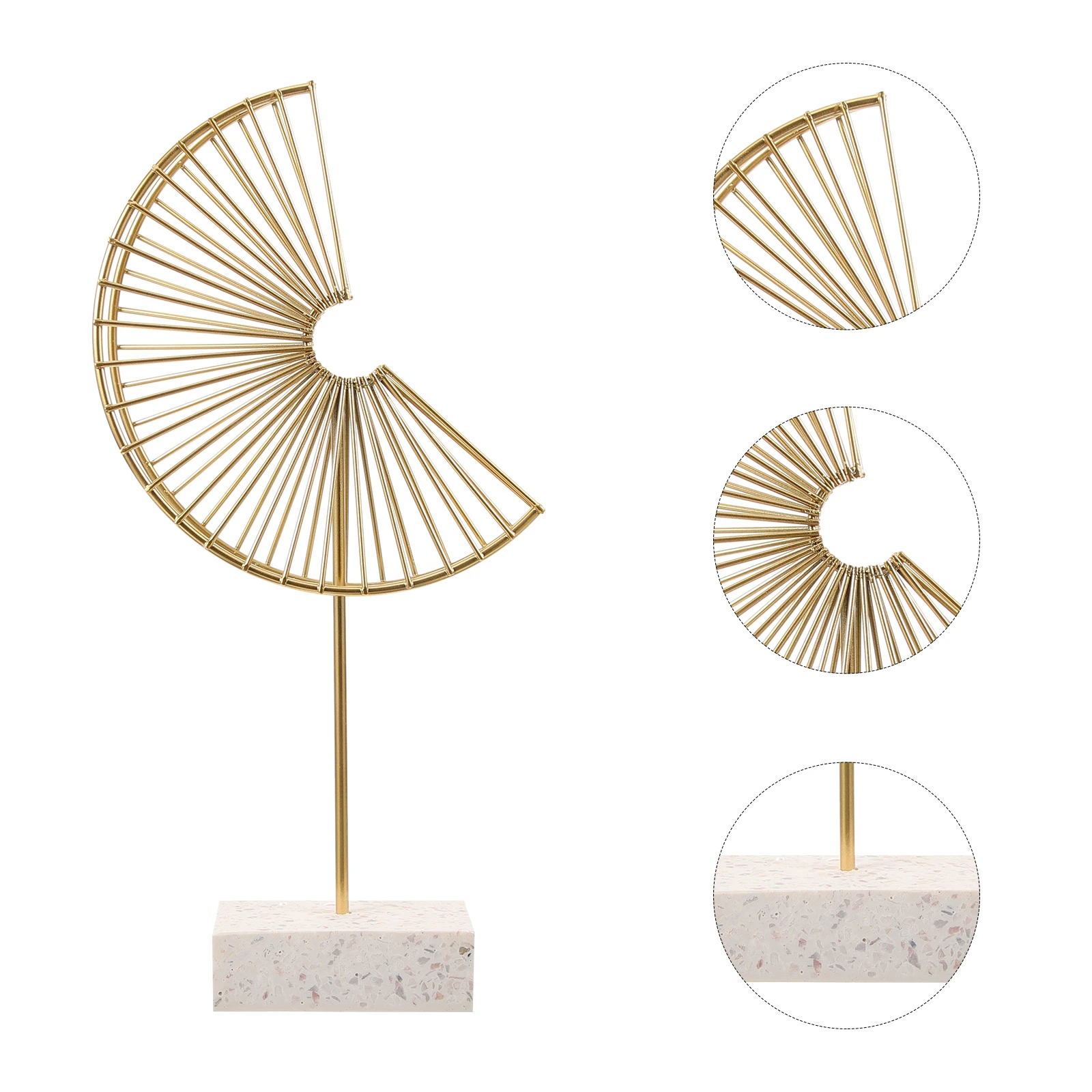 

1pc Fan-Shaped Desktop Decoration Creative Iron Art Adornment Home Ornament Long-Lasting Quality Room Bedroom Office Decor Party
