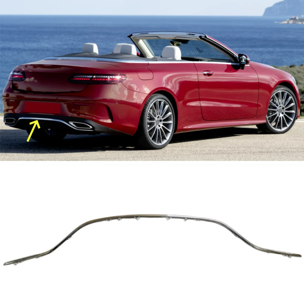REAR BUMPER CENTER LOWER TRIM STRIP A2388859600 For Mercedes Benz W238 C238 2018-2020