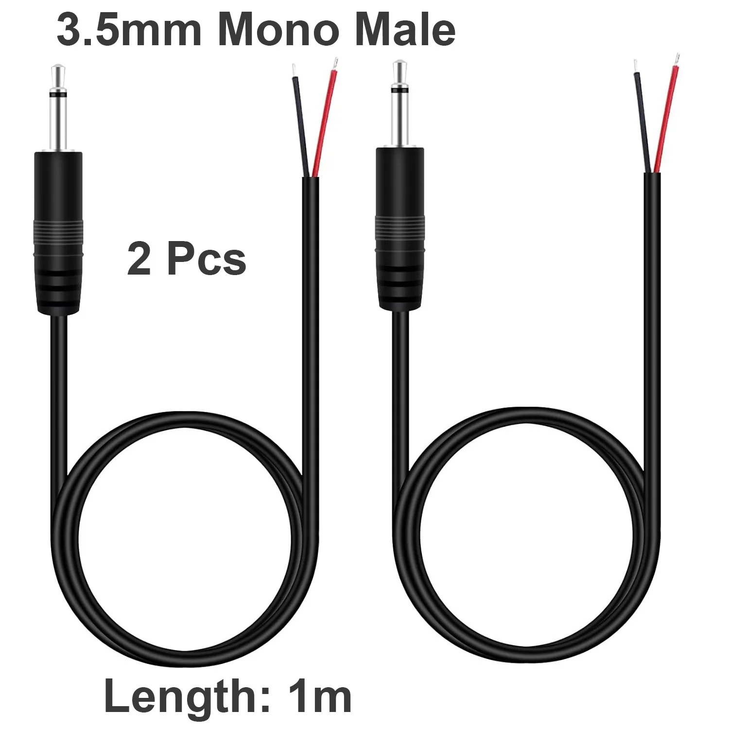2pcs 3.5mm 1/8\