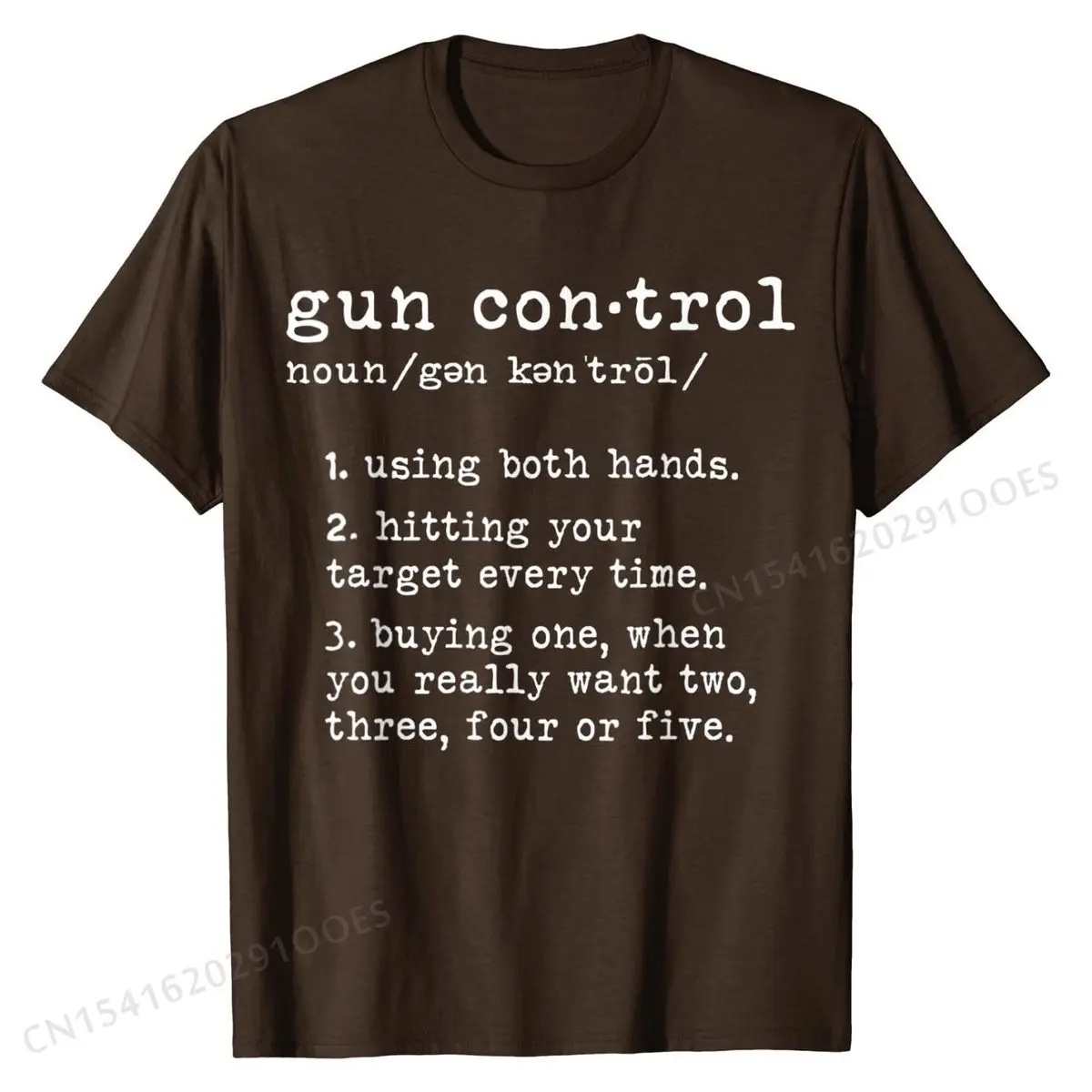 Gun Control Definition Funny Gun Owner Saying 2nd Amendment T-Shirt Printed OnCasual Tops & Tees Company Cotton Men T Shirts