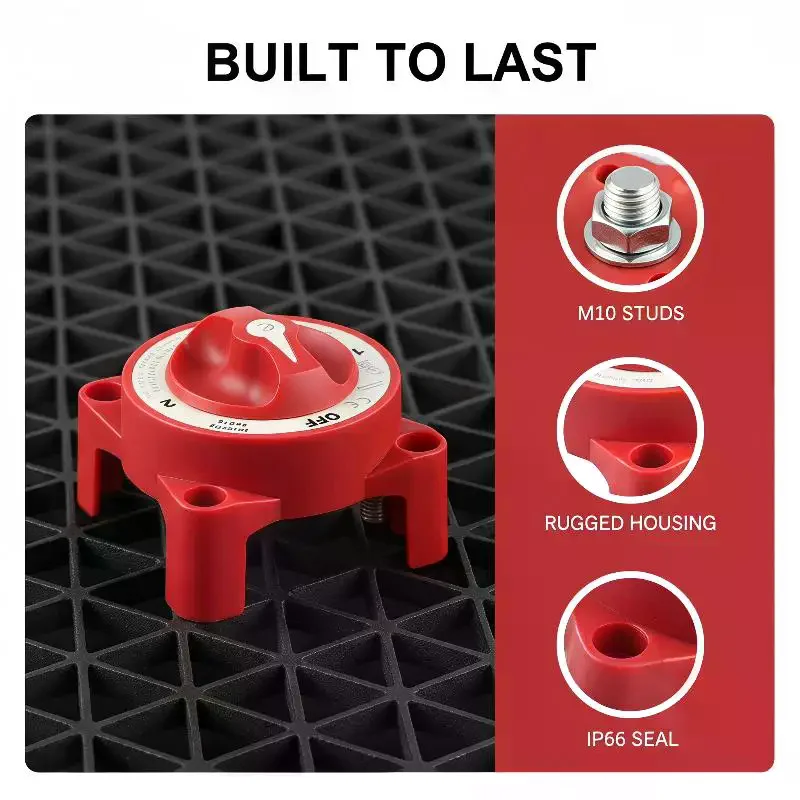 4 Position Battery Disconnect Switches AFD 32V 350A Luminous Isolator Disconnect Rotary Switch