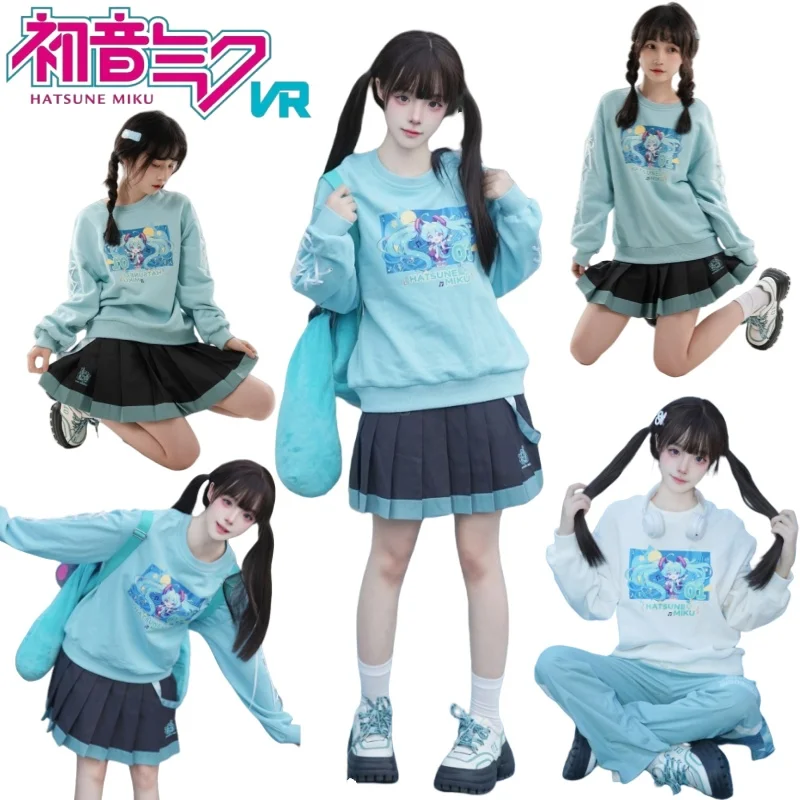 

New Hatsune Miku Sweatshirt Without A Hat Cartoon Hatsune Miku Pain Clothes Top Anime Merchandise Co-branded Holiday Gifts