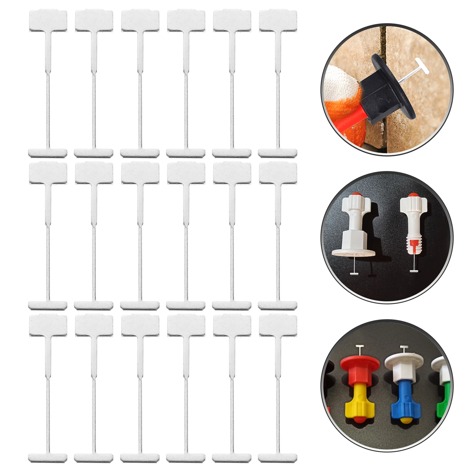 

200pcs Tile Leveler Steel Pin 0.9Mm Hard Steel Construction Tool Tile Leveling Stone Leveling Home Decoration Stable Durable