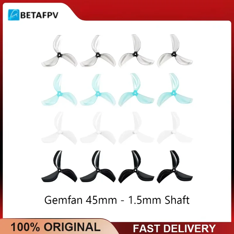BETAFPV Gemfan 45mm 3-Blade Propellers 1.5mm Shaft for FPV Whoop Drone Micro Racing Freestyle CW CCW Props